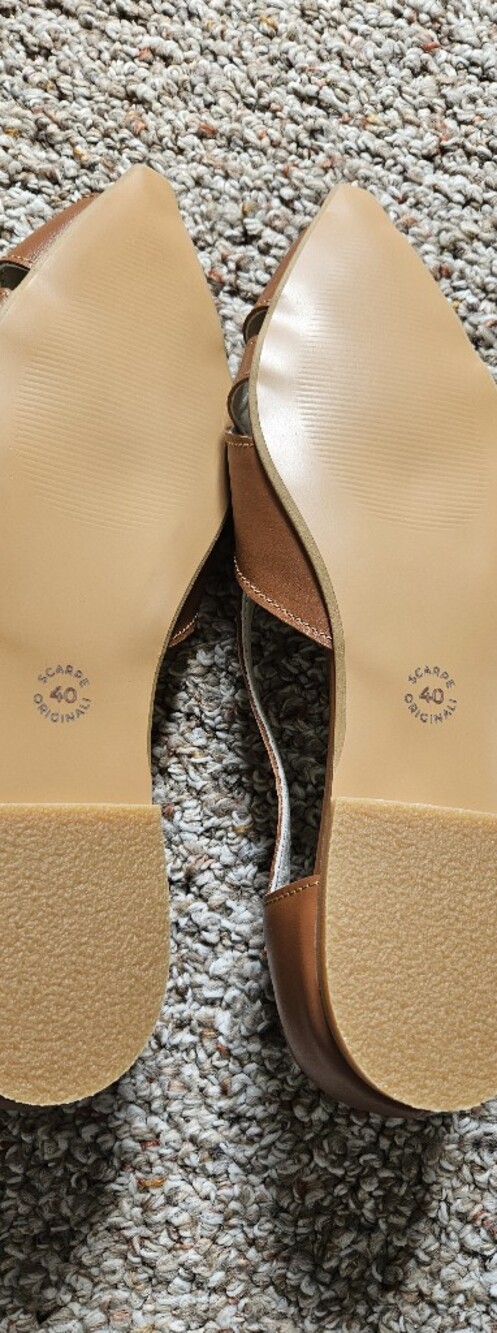Classic Brown Women's Pointed Slingback Flats - Picture 7 of 7
